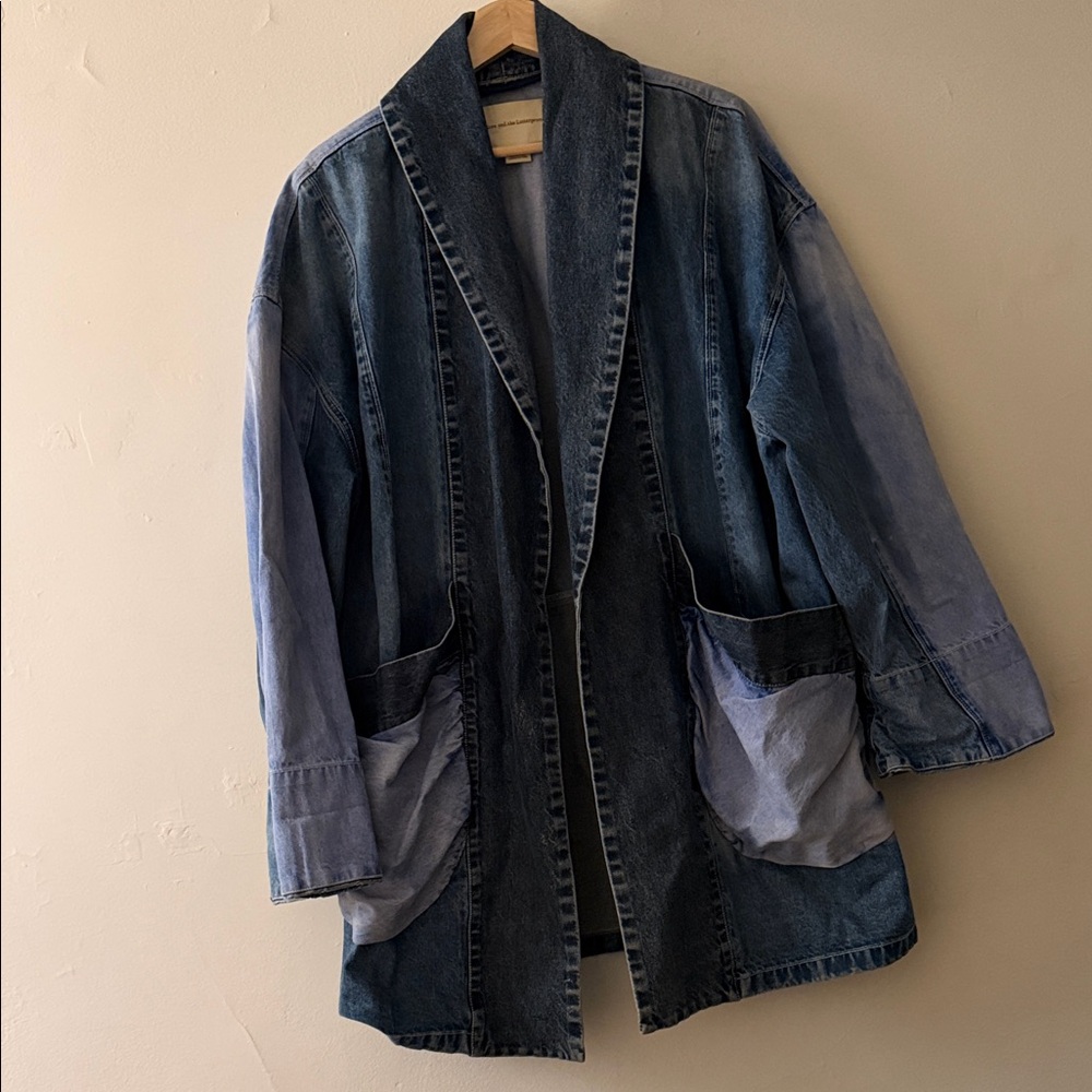 Anthropologie Blue Denim Jacket